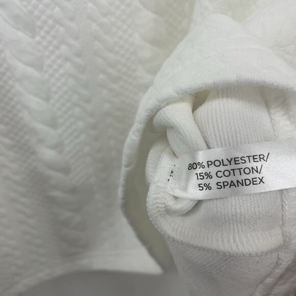 Tuckernuck Size XS / S TNUCK Sport White Cable Ally Swing Sweatshirt Oversized - Picture 5 of 8